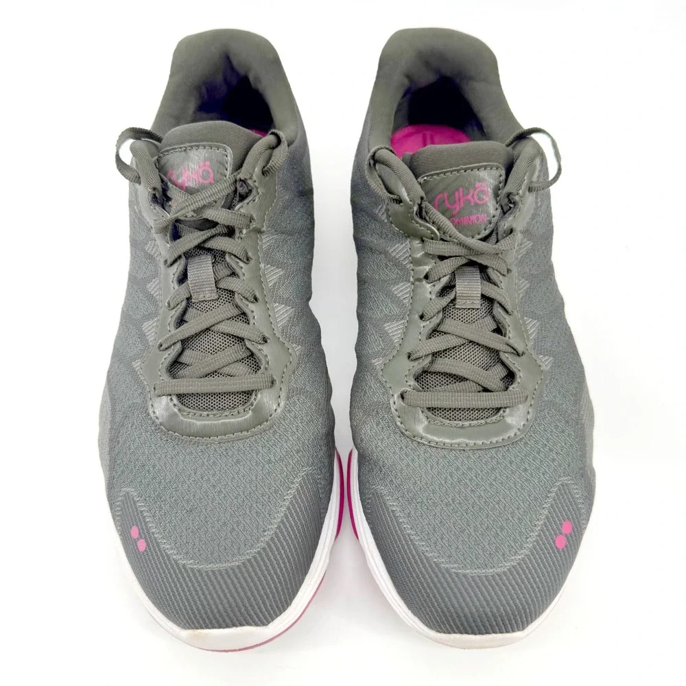 Ryka Dominion Walking Shoes Womens 10W Gray Pink Mesh Lace Up Sneakers Comfort - Picture 5 of 11